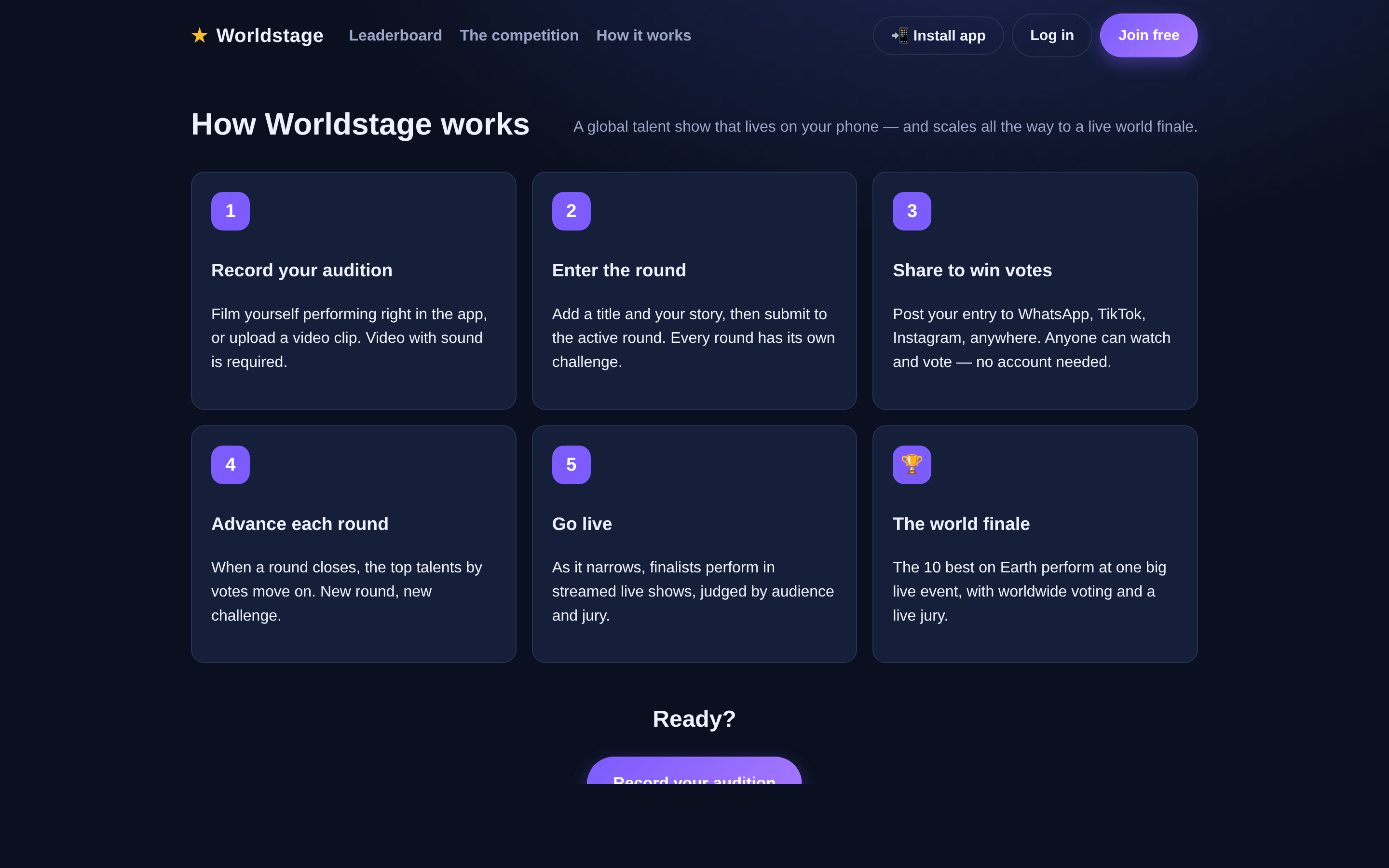 How Worldstage works